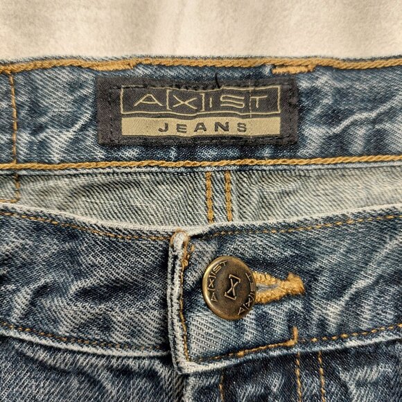 Axist Mens Blue Denim Jeans 33x32 Relaxed Fit Straight Leg 100% Cotton - Picture 3 of 13